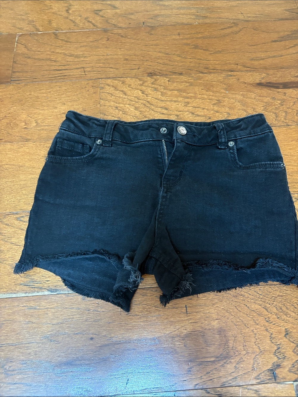 Cat & Jack Black Frayed Hem Denim Shorts